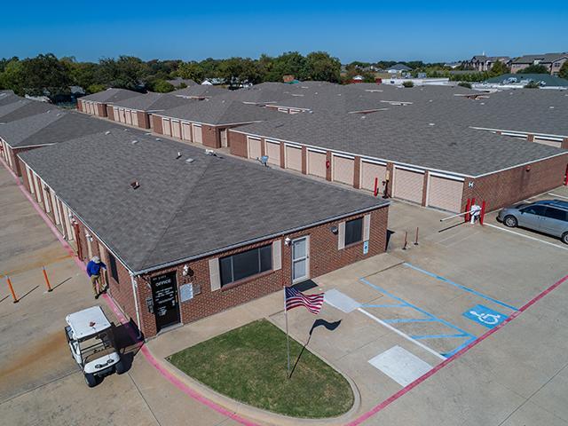 Organized rows of storage units at U-STOR SELF STORAGE GARLAND, TX, Tidy, paved lanes and neat rows make storage stress-free