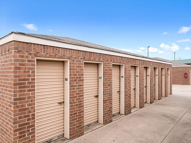 Neatly organized rows of self storage units at U-STOR OKLAHOMA CITY, OK