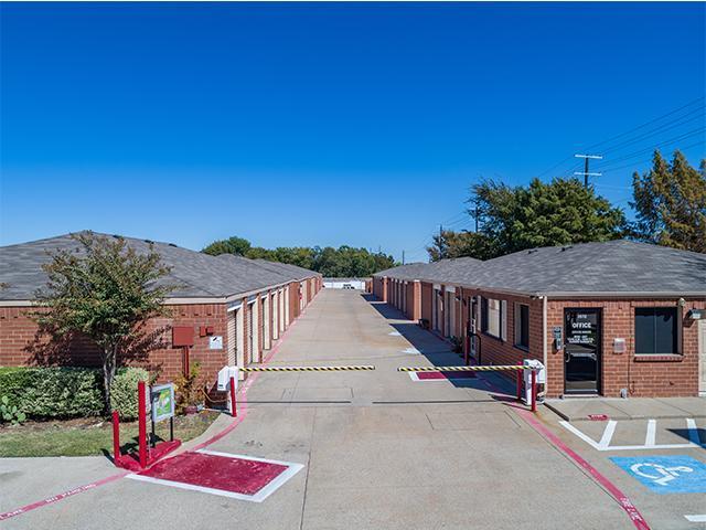 Electronic keypad access gate at U-STOR SELF STORAGE GARLAND, TX. Keep your items protected with gated, keypad-only access