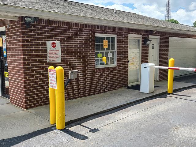 Keypad-controlled secure gate at U-STOR SELF STORAGE Pine Street Spartanburg