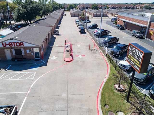 fully secured Main entrance gate of U-STOR SELF STORAGE DALLAS, TX on Lake June Rd